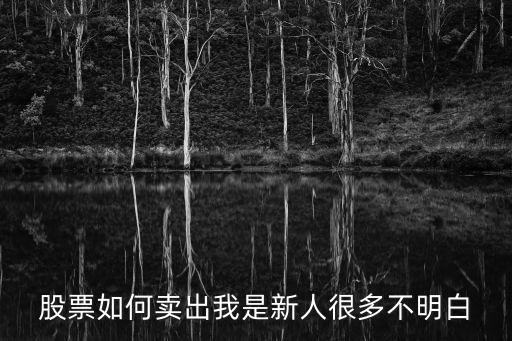 股票如何賣出我是新人很多不明白