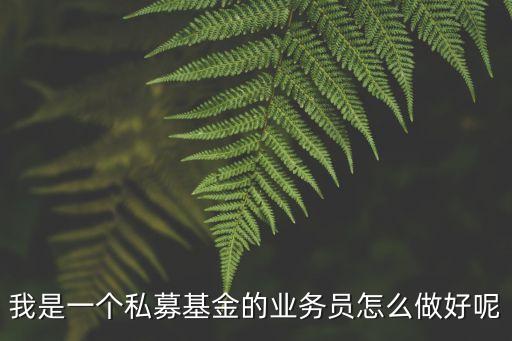 私募基金怎么做客戶，我是一個私募基金的業(yè)務(wù)員怎么做好呢