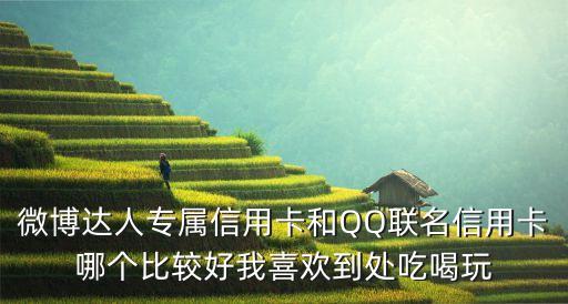微博達人專屬信用卡和QQ聯(lián)名信用卡哪個比較好我喜歡到處吃喝玩