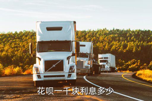 花唄一千塊利息多少