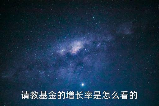 請教基金的增長率是怎么看的