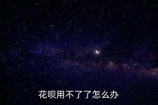 花唄用不了了怎么辦