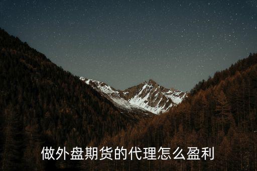期貨代理點(diǎn)怎么賺錢，做外盤期貨的代理怎么盈利