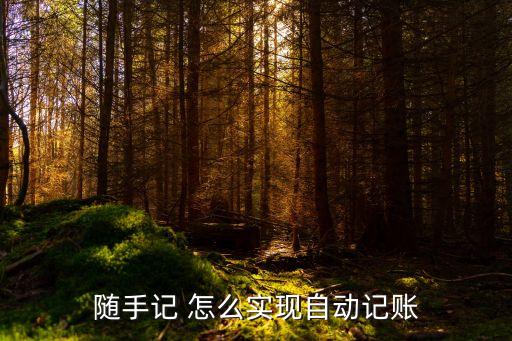 隨手記 怎么實(shí)現(xiàn)自動(dòng)記賬