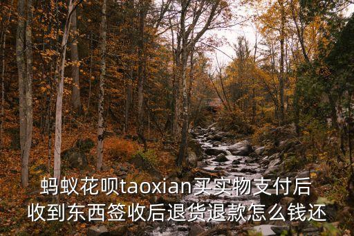螞蟻花唄taoxian買實(shí)物支付后收到東西簽收后退貨退款怎么錢還