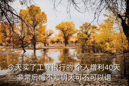 個人增利40天怎么樣，工商銀行理財產(chǎn)品個人尊利40天怎么樣