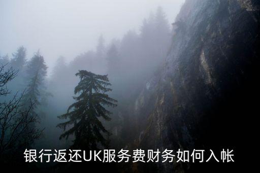 銀行返還UK服務(wù)費(fèi)財(cái)務(wù)如何入帳