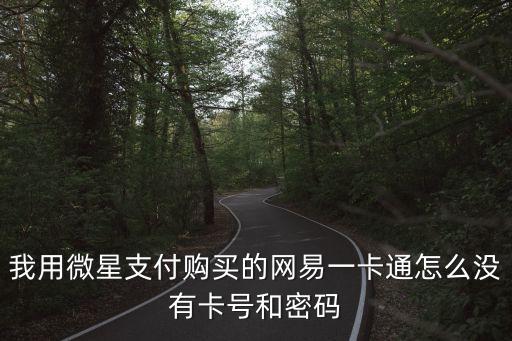 電子一卡通怎么沒卡，我用微星支付購買的網(wǎng)易一卡通怎么沒有卡號和密碼