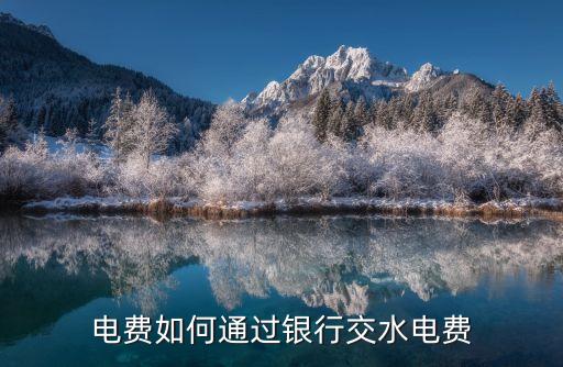 電費(fèi)如何通過銀行交水電費(fèi)