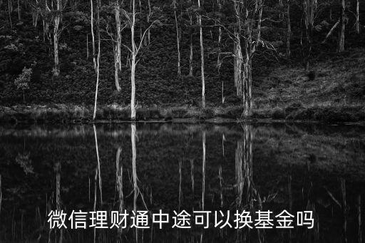 微信理財(cái)通中途可以換基金嗎