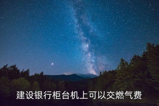 建設(shè)銀行柜臺(tái)機(jī)上可以交燃?xì)赓M(fèi)