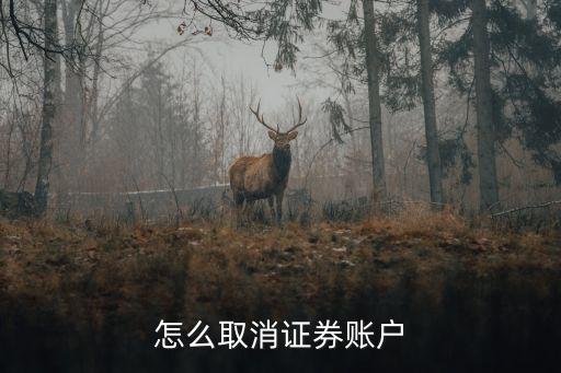 怎么取消證券賬戶