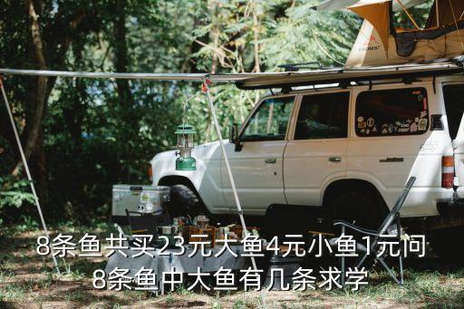 八條魚大金魚怎么買，8條魚共買23元大魚4元小魚1元問8條魚中大魚有幾條求學