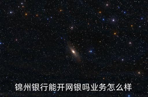 錦州銀行能開網(wǎng)銀嗎業(yè)務(wù)怎么樣