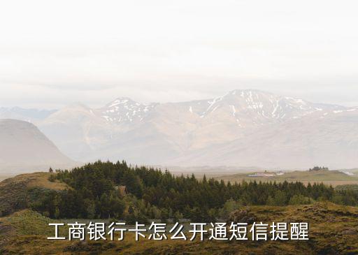 工商短信服務怎么開通，工商卡怎么開通短信通知