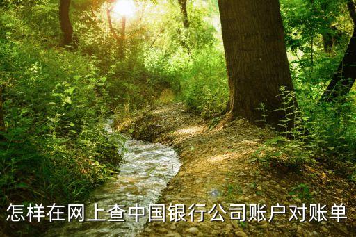 怎樣在網(wǎng)上查中國銀行公司賬戶對賬單