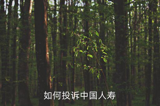 如何投訴中國(guó)人壽