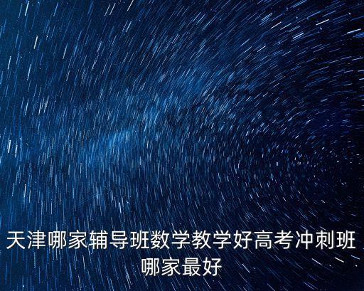 天津哪家輔導班數(shù)學教學好高考沖刺班哪家最好