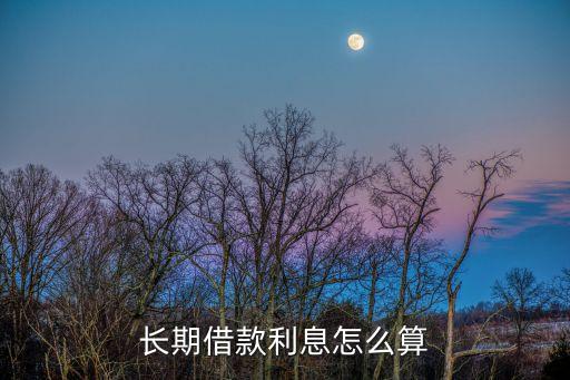 長(zhǎng)期借款利息怎么算