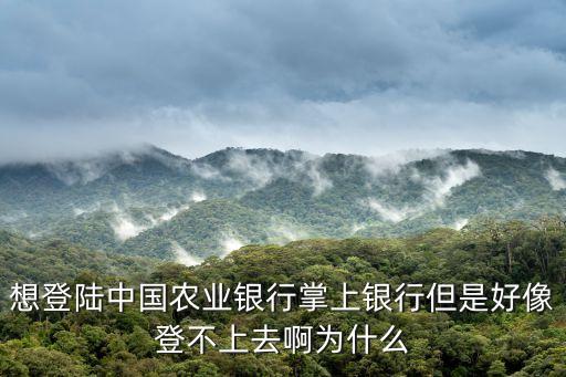 農(nóng)行掌上銀行怎么用不了啊，農(nóng)行掌上銀行手機(jī)怎樣打不開