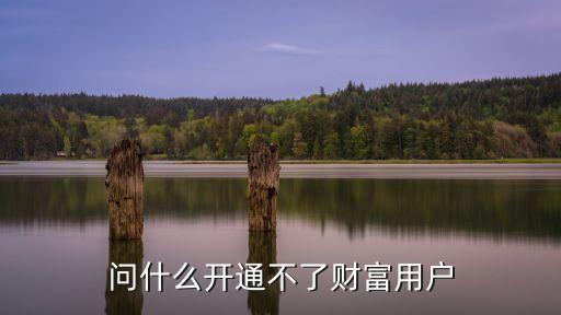 問什么開通不了財富用戶