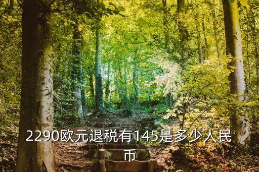 2290歐元退稅有145是多少人民幣
