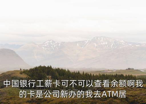 中國銀行工薪卡可不可以查看余額啊我的卡是公司新辦的我去ATM居