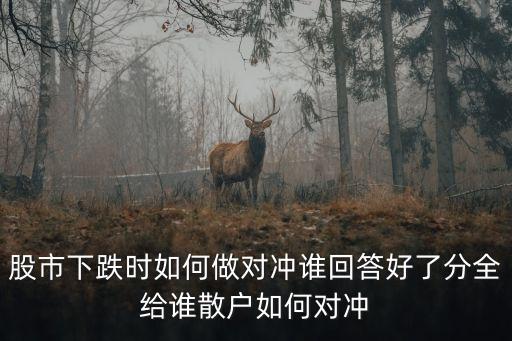 股市下跌時如何做對沖誰回答好了分全給誰散戶如何對沖