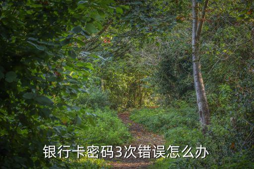 銀行卡密碼3次錯誤怎么辦