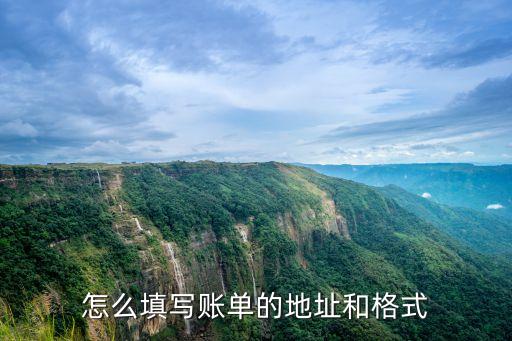 怎么填寫(xiě)賬單的地址和格式
