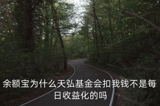 余額寶為什么天弘基金會(huì)扣我錢(qián)不是每日收益化的嗎