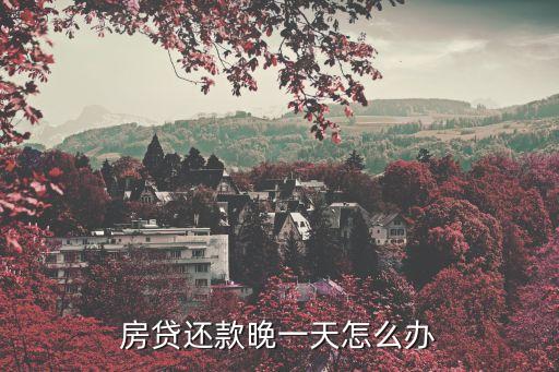 房貸還款晚一天怎么辦