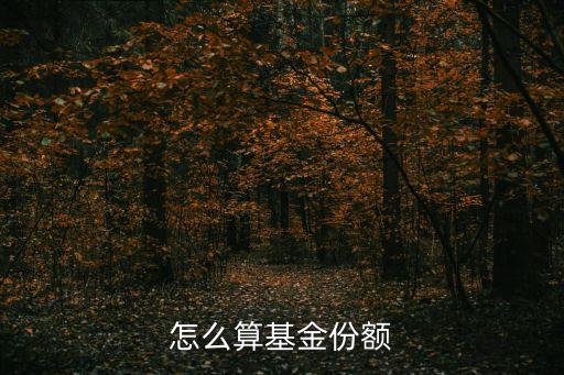 怎么算基金份額
