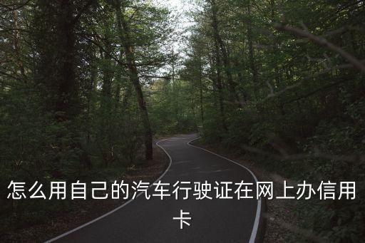 怎么用自己的汽車行駛證在網(wǎng)上辦信用卡