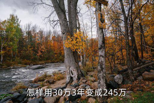 怎樣用30萬3年變成245萬