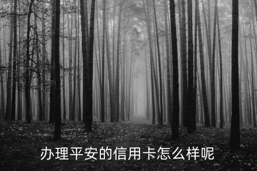 平安保險(xiǎn)的信用卡怎么樣啊，平安保險(xiǎn)信用卡好嗎