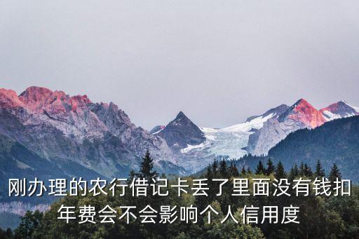 剛辦理的農(nóng)行借記卡丟了里面沒有錢扣年費會不會影響個人信用度