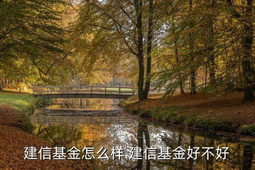 建信基金怎么樣 建信基金好不好