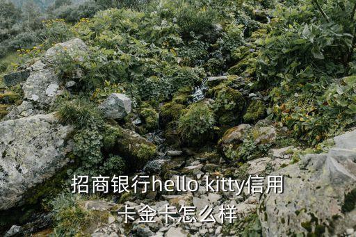 招商銀行的HelloKitty卡怎么樣，招行Hello Kity粉絲卡新卡怎么樣