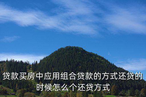 組合貸款按揭怎么還，組合貸款如何還款