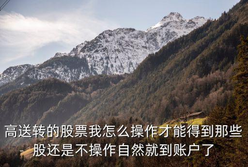 高送轉(zhuǎn)的股票我怎么操作才能得到那些股還是不操作自然就到賬戶了