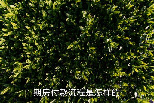 期房付款流程是怎樣的