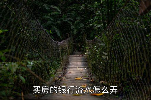 買(mǎi)房的銀行流水怎么弄