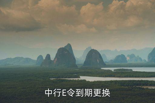 中行E令到期更換