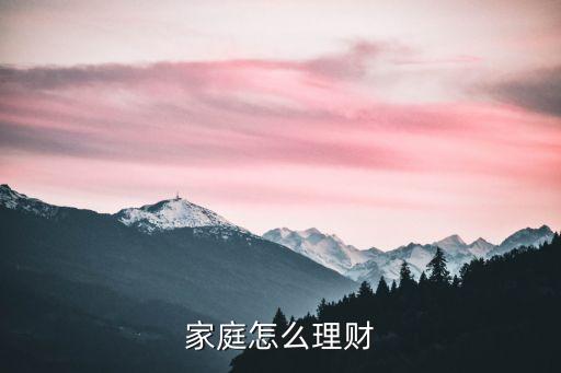 家庭理財怎么理財，家庭如何理財