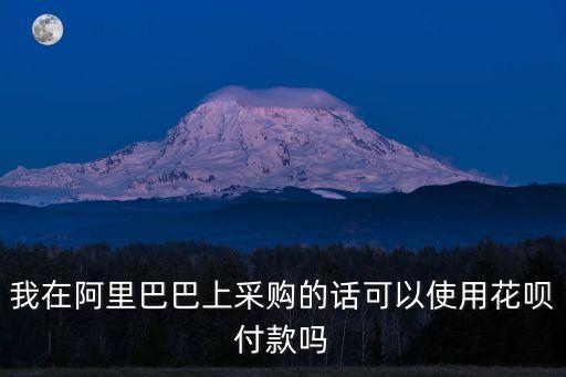 阿里巴巴怎么花唄支付，我在阿里巴巴上采購的話可以使用花唄付款嗎