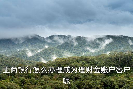 工商銀行怎么辦理成為理財(cái)金賬戶客戶呢