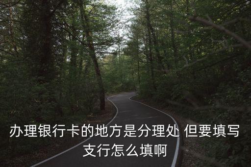 辦理銀行卡的地方是分理處 但要填寫支行怎么填啊