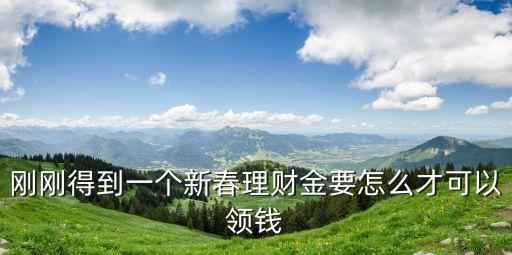 剛剛得到一個新春理財金要怎么才可以領(lǐng)錢