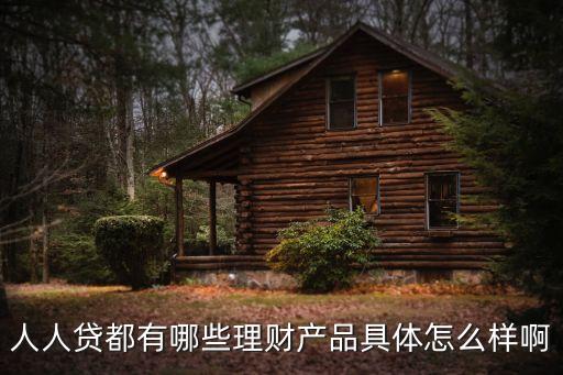 人人貸都有哪些理財產(chǎn)品具體怎么樣啊